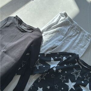 Primark Black and Gray Kids Pajama Set